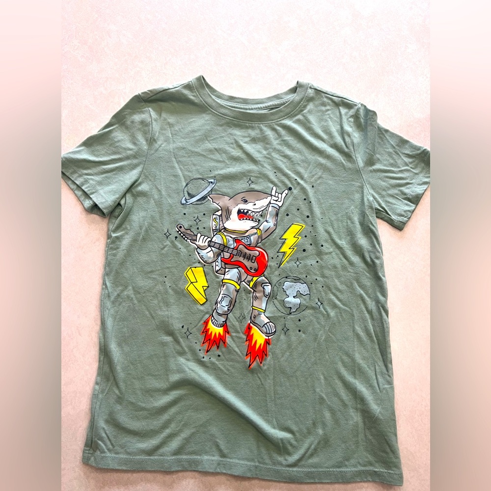 Rockstar shark tee shirt